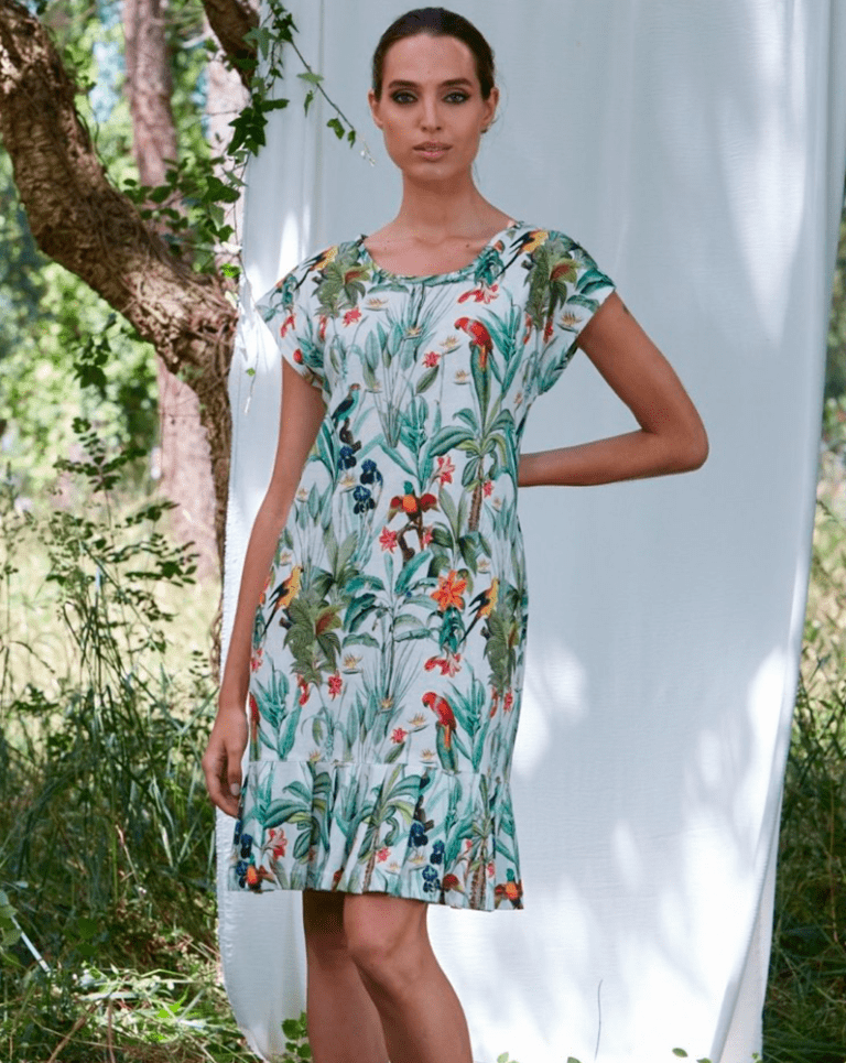 Vestido manga corta algodón 100% de Belty